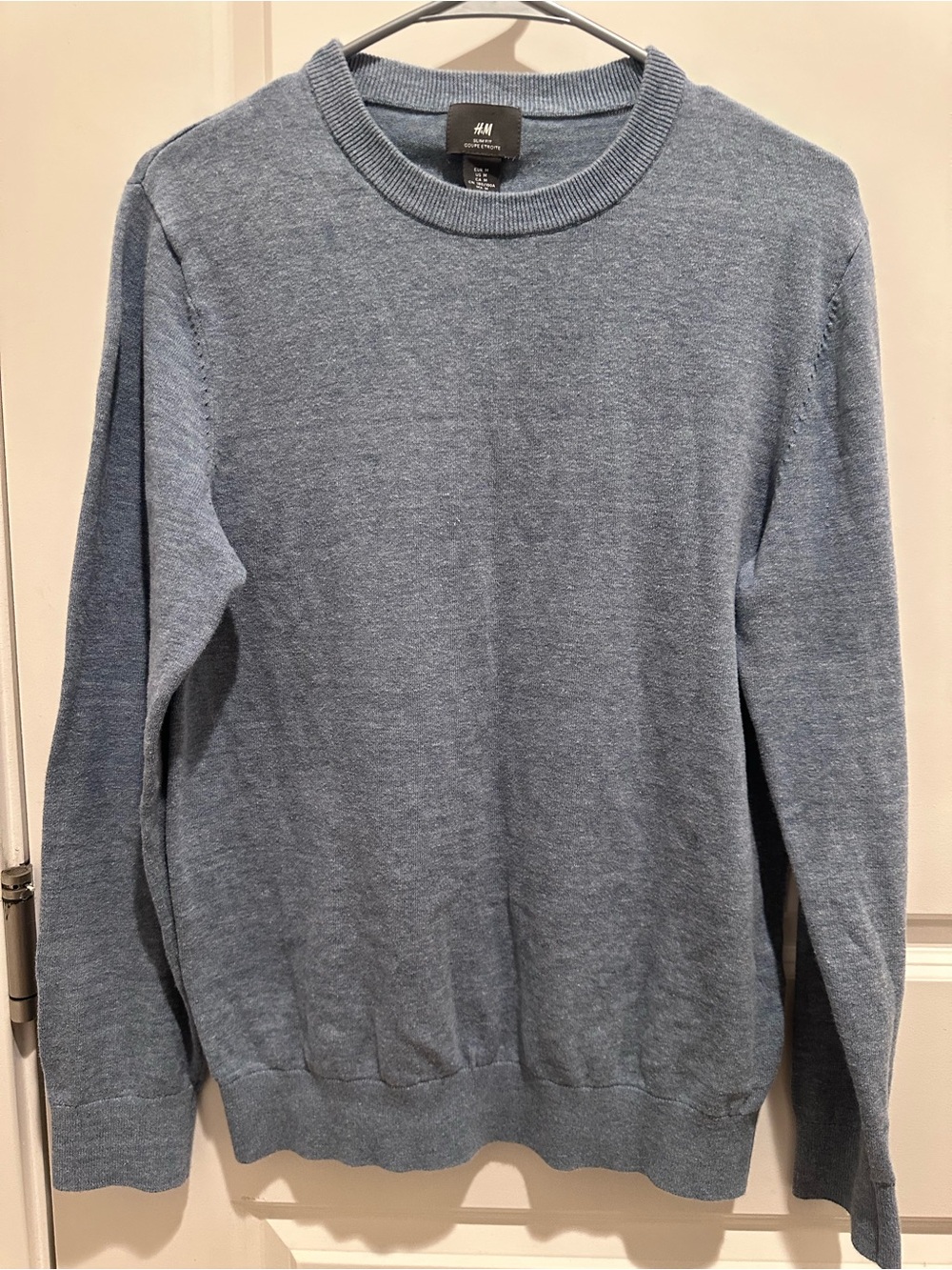 H&M Men’s Light Blue Crewneck Knit Sweater